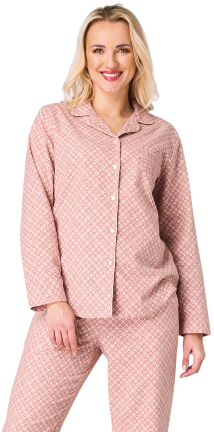 Key Flanellen Pyjama Dames Kaneel Etnoprint LNS 743 36 / S