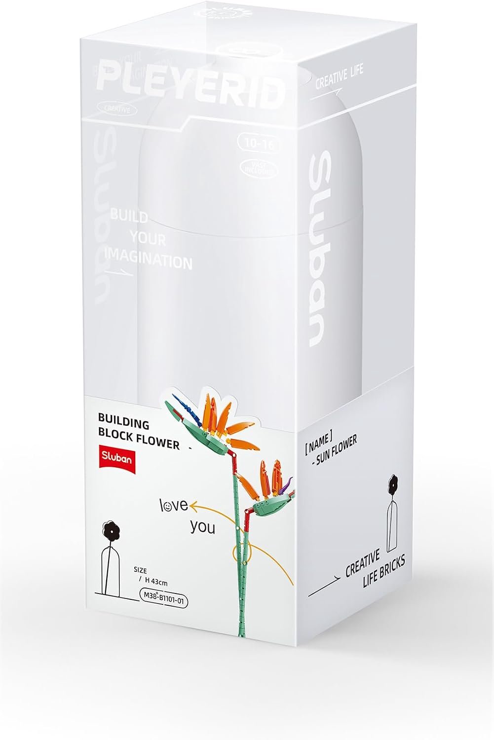 Sluban Vogel van Paradijs Bloemen Bouwstenen Set met Vaas (43 cm)