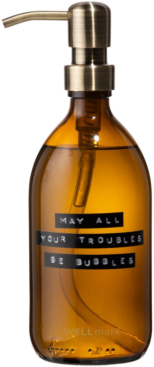 Wellmark handzeep 500ml 'may all your troubles be bubbles' quiet rebellion burgundy