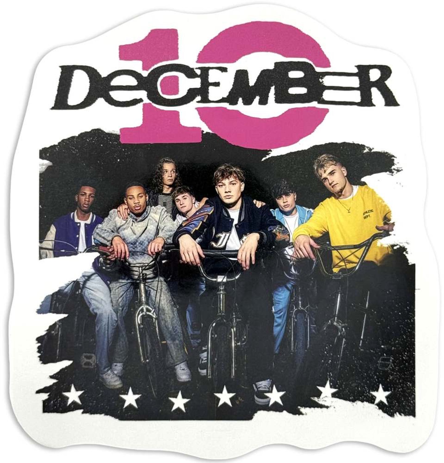 December 10. - Bike Sticker - Wit/Multicolours