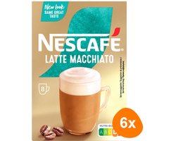 Nescafé Latte Macchiato oploskoffie - 6 doosjes x 8 zakjes