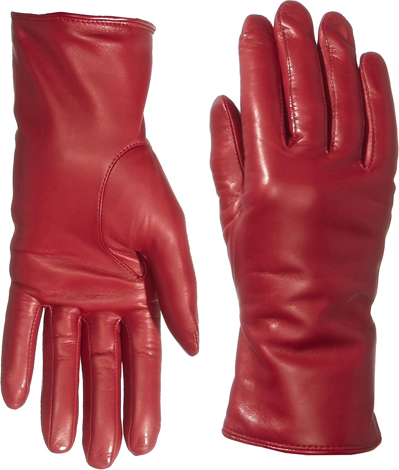 Dames Leren Handschoenen met Wolvoering - Merkloos