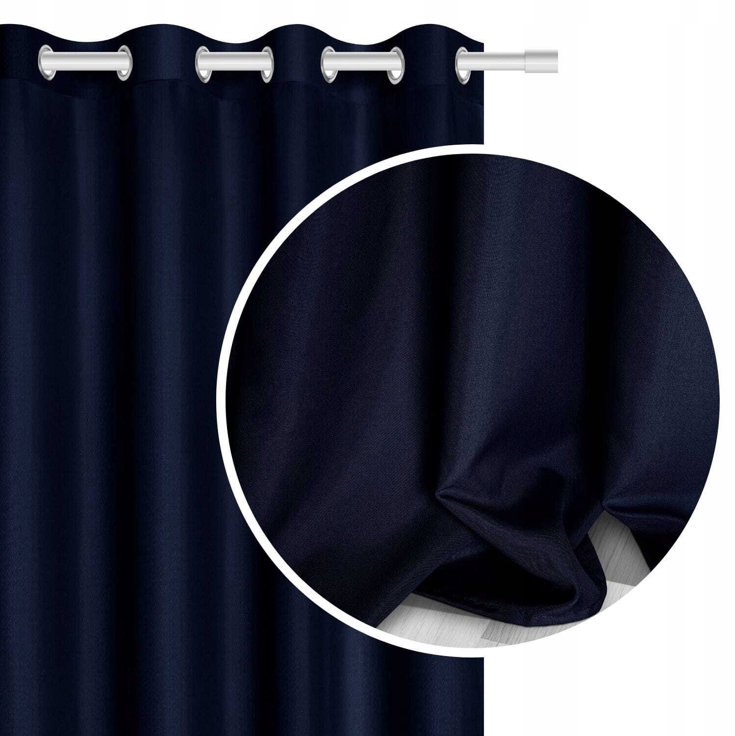 PRESTIQUA Kant-en-klare Gordijnen VIVA Marineblauw 140x155cm - Stijlvol & Praktisch
