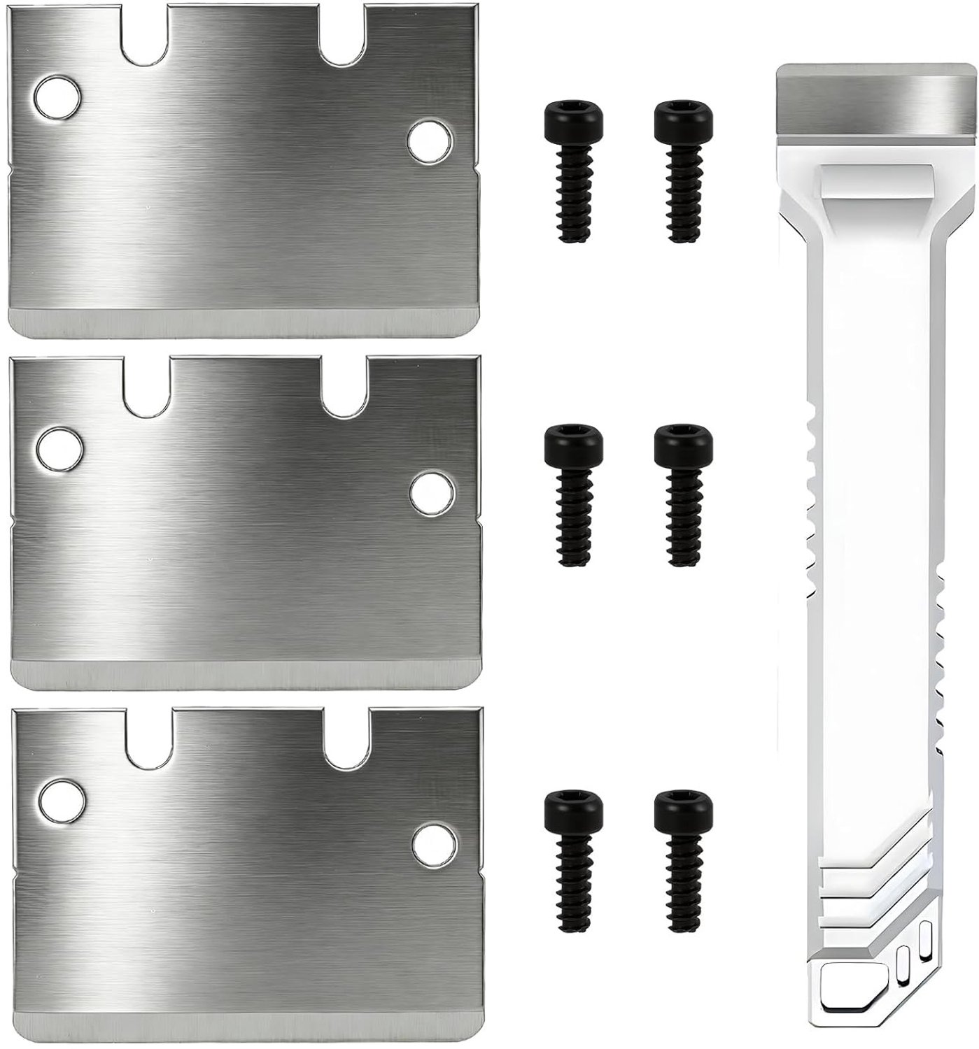 Vervangende Mesjes voor 3D Printer, 3 Stuks SK5 Staal Schraper met Schroeven, Ideaal voor Bouwplaat en 3D Print Accessoires