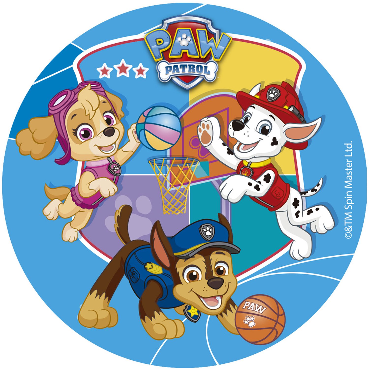 DEKORA - Paw Patrol eetbare ouwel schijf 15,5 cm
