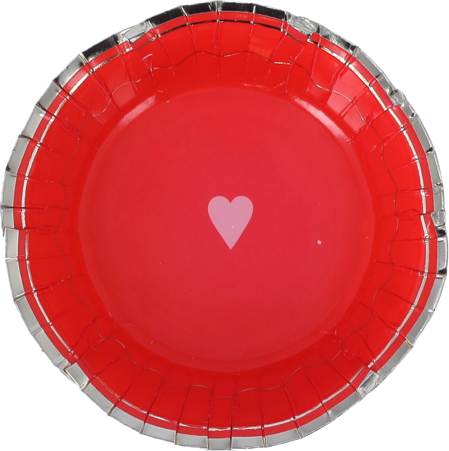 ARTYFETES - 8 kartonnen kommen Hartenkoningin rood en goud 13,5 cm