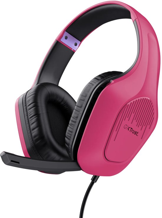 Trust GXT 415P Zirox - Gaming Headset - Bedraad - 50mm Drivers - Over-ear - Roze