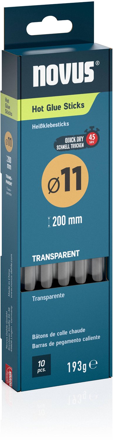 Novus Lijmpatronen 11 mm transparant - 10st