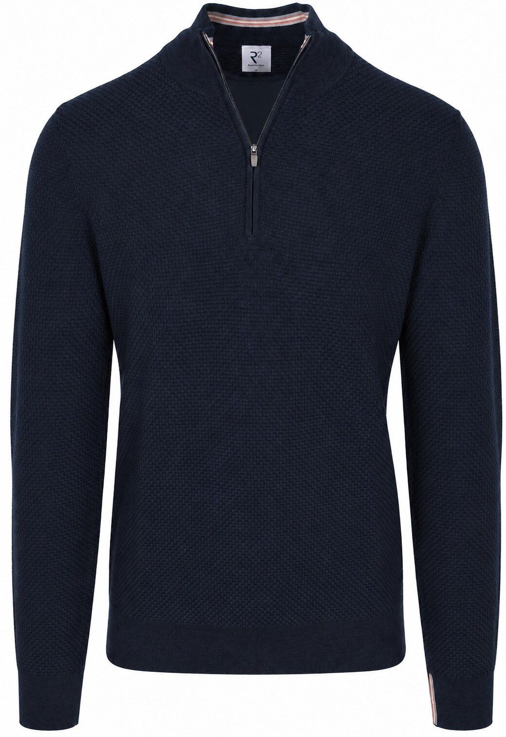 R2 Pullover Half Zip Structured Navy - Maat M - Heren - Quarter zip