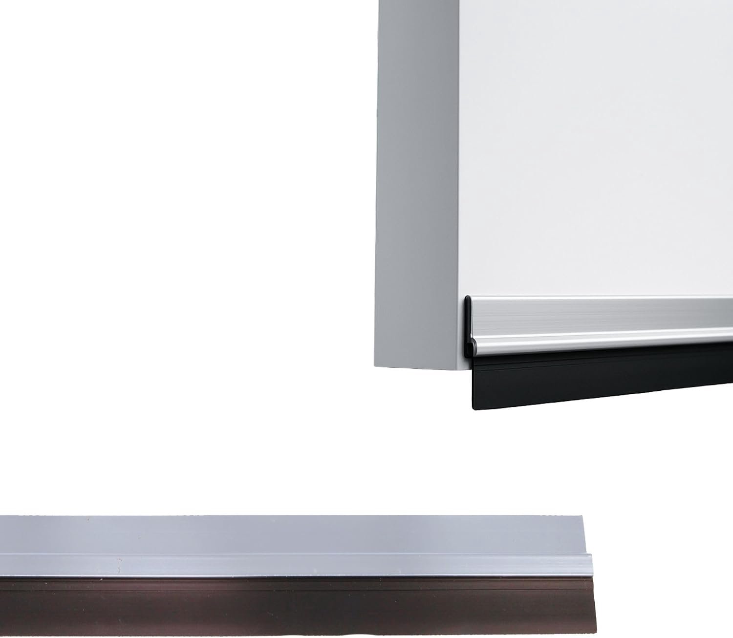 Amig Tochtstrip Deur PVC Borstel 1m Zilver Aluminium Zelfklevend