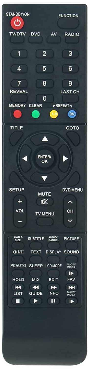 Vervangende Afstandsbediening voor Bush DVD LCD TV