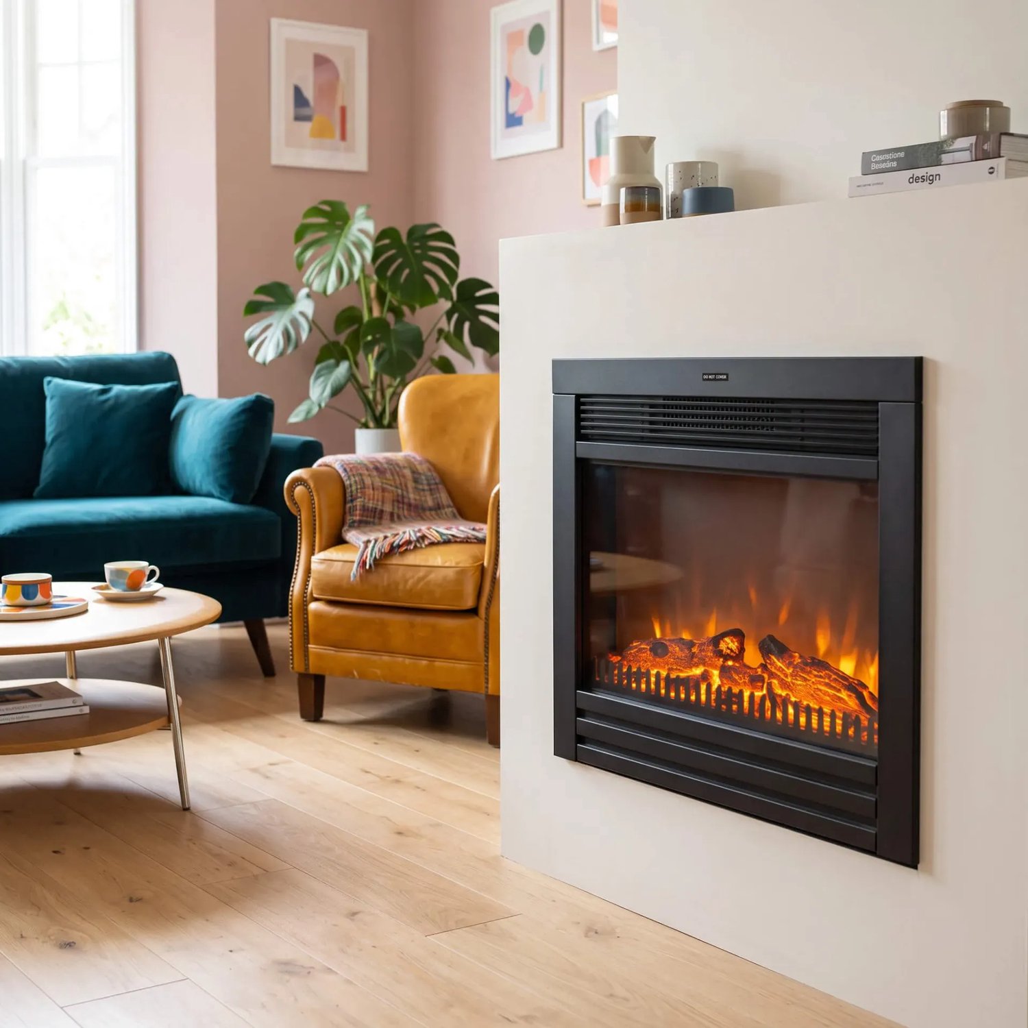 Xaralyn Elektrische haard - Lucius - 1400 Watt verwarming - met afstandsbediening - inbouwhaard - makkelijk inbouwen - sfeerhaard