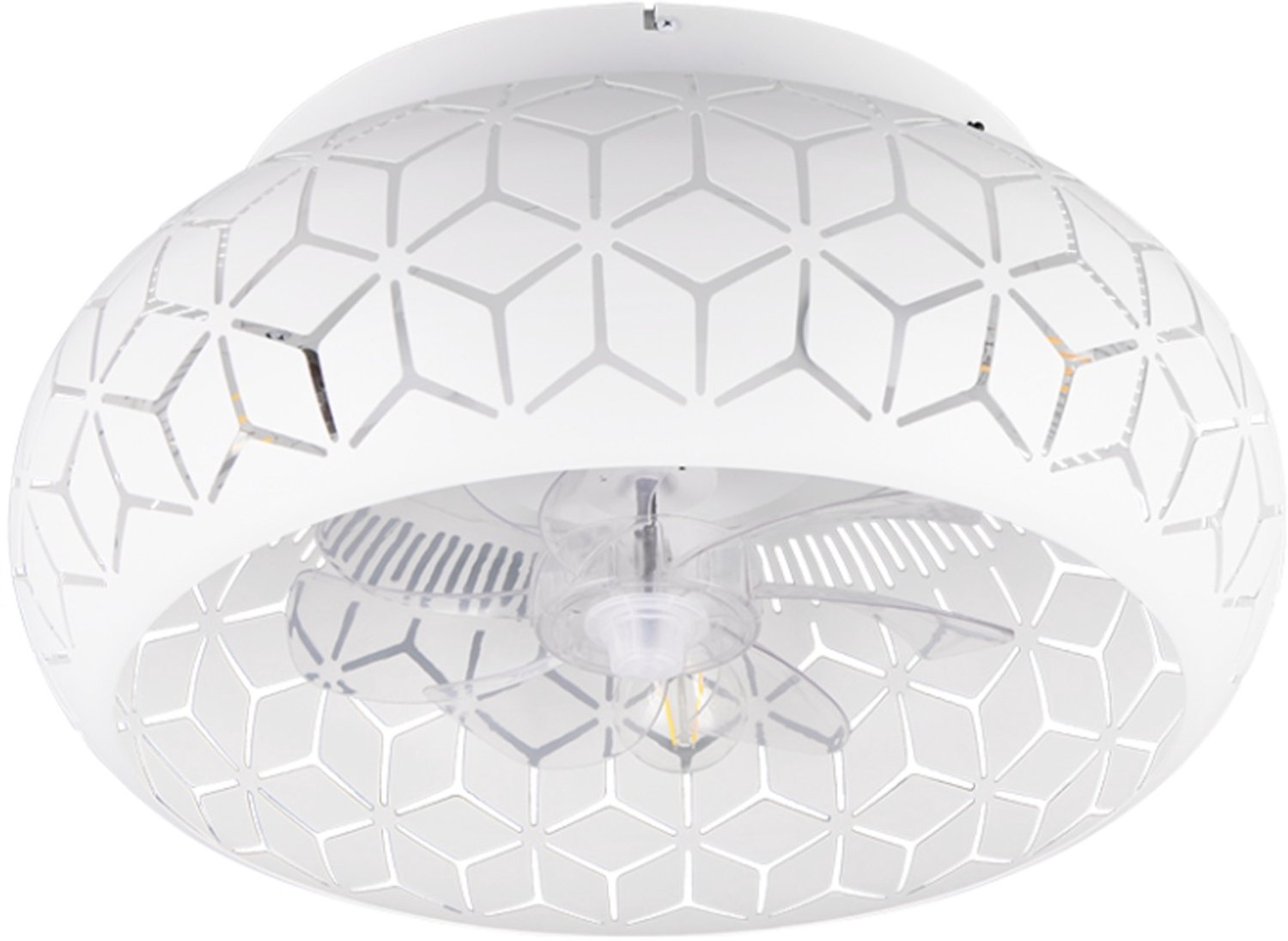 Fantiluxe - Kasper - Plafondventilator met verlichting - Wit - Ø50cm - Afstandsbediening - Met lamp - Plafond ventilator - Slaapkamer – foto 2
