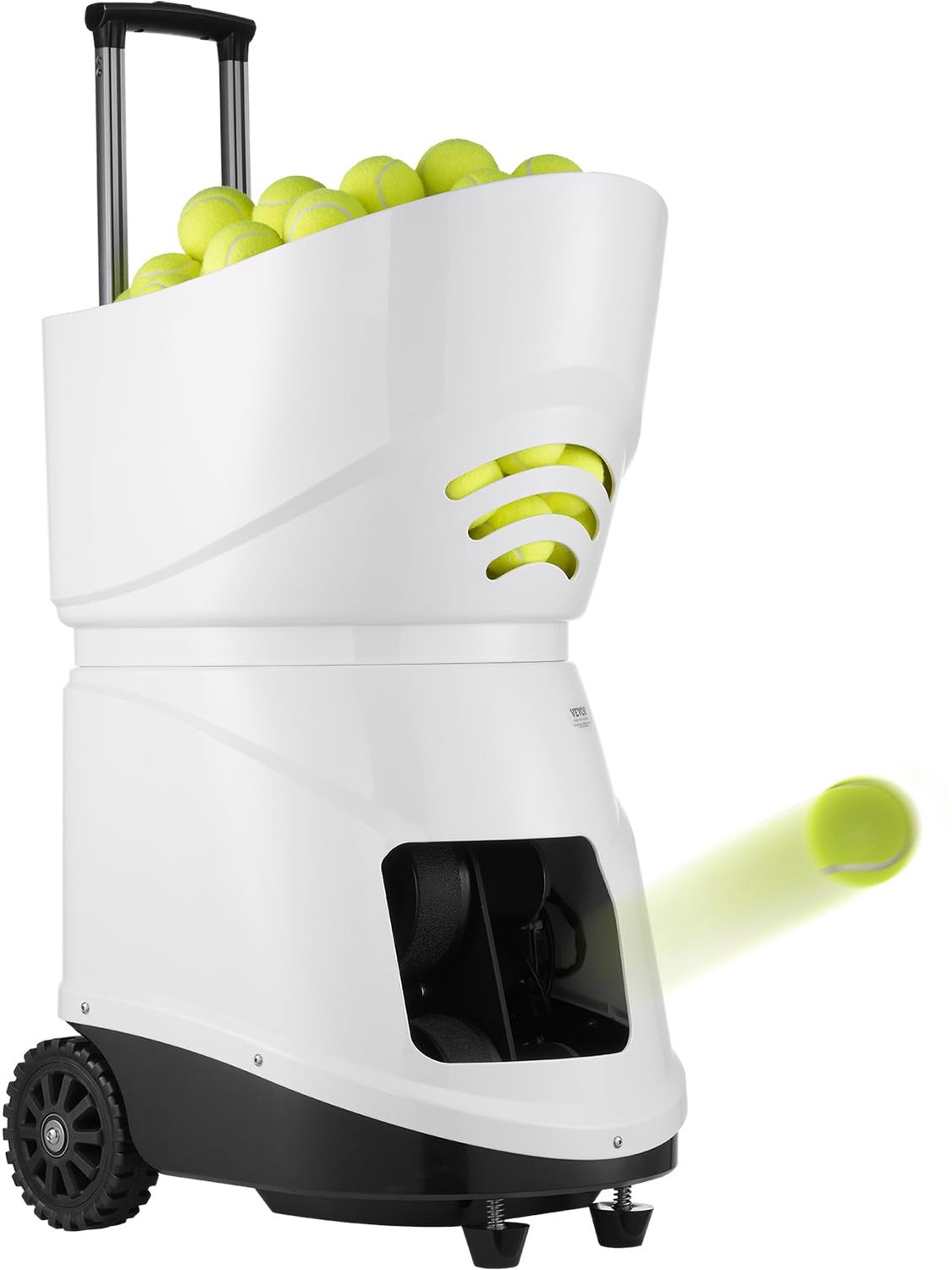 Tennisbalmachine Automatisch, 150 Ballen, Draadloos, App-bediening, 125 km/u, 4–5 Uur Batterijduur