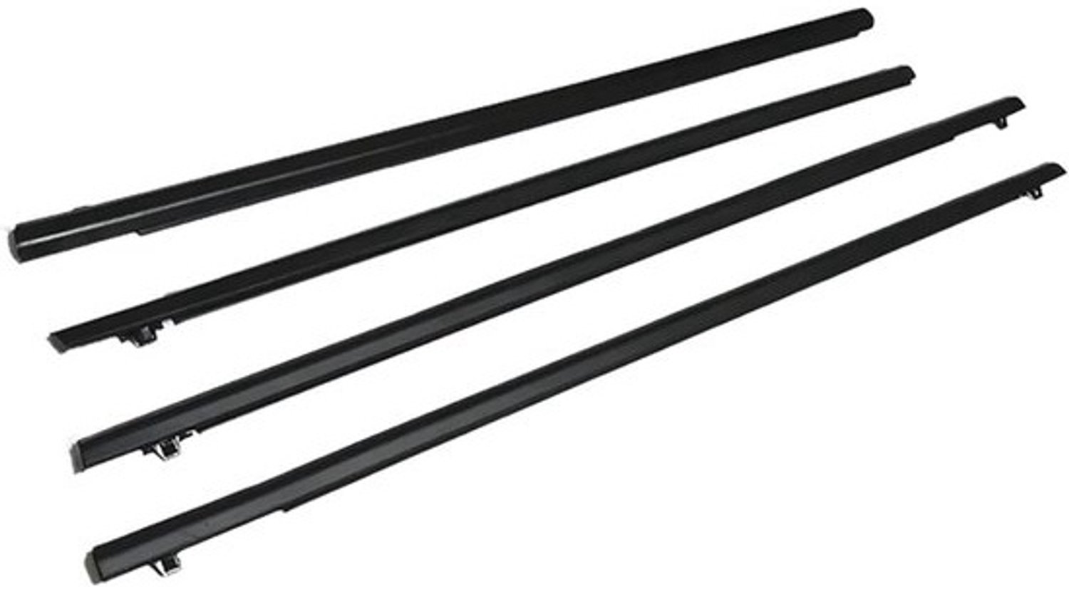 Raam Tochtstrip Set - Afdichtingsstrips Deur - Geluid in Auto Dempen - Hoge Elasticiteit - 4 stuks - Zwart