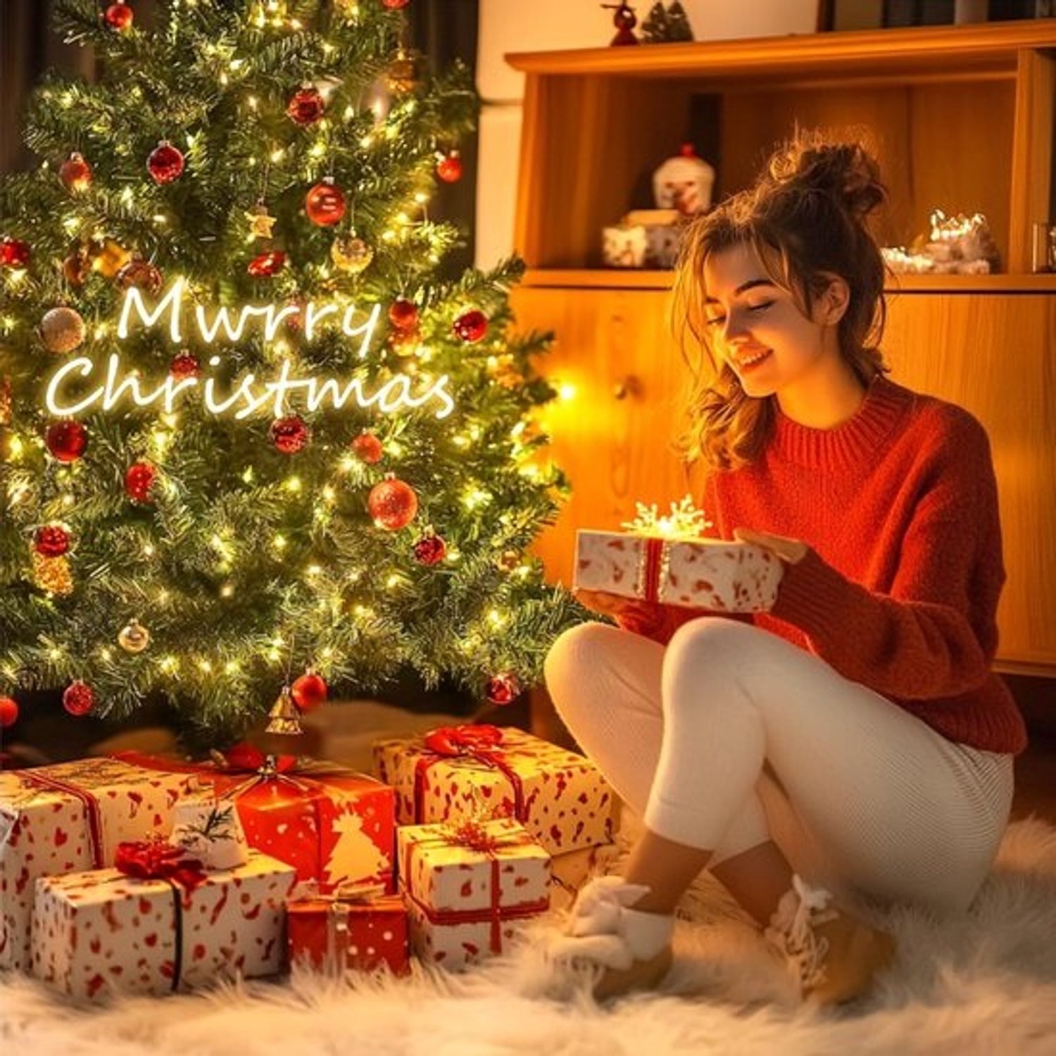 Ringvormige verlichting voor de kerstboom - 400 LED-lampjes aan slingers - Decoratie voor een warme sfeer - Voorzien van een timer - Geschikt voor 15-25m - Warmwit van kleur – foto 3