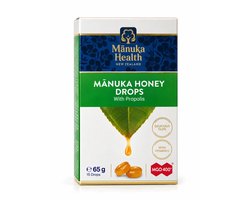 Manukahoning druppels (zuigtabletten) 65g met propolis en vitamine C Manuka Health
