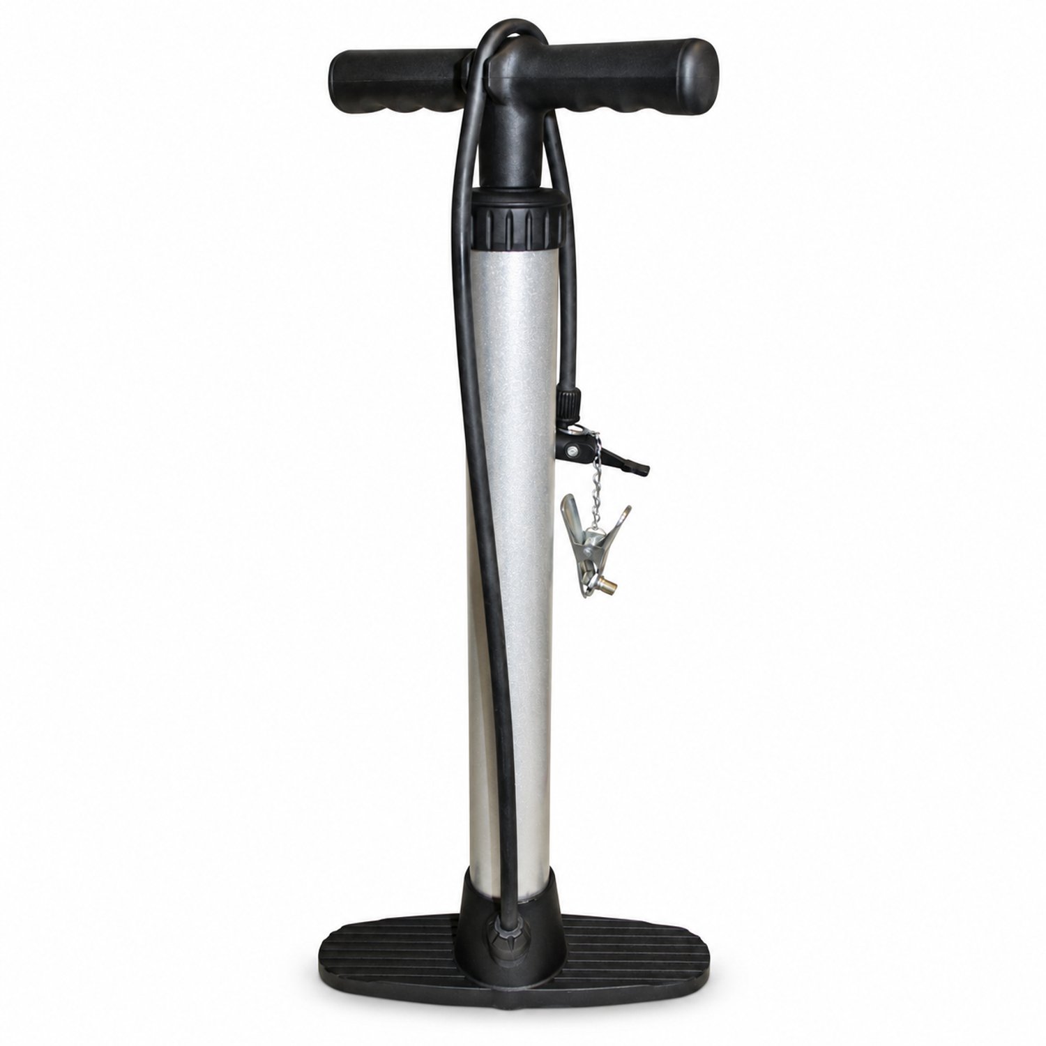 Fietspomp Classic - Zilver - Vloerpomp voor Dunlop, Presta en Schrader