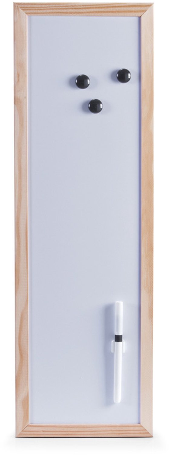 ZELLER - Witte magnetisch bord met marker, 20 x 60 cm