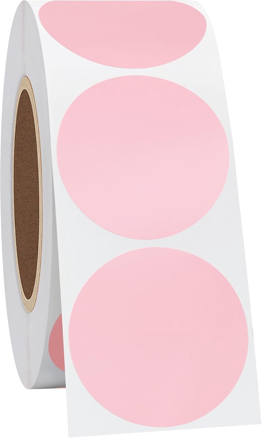 Thermische stickerlabels 1,5 inch cirkel - roze - zelfklevend - ideaal voor etikettenprinter - Vemera