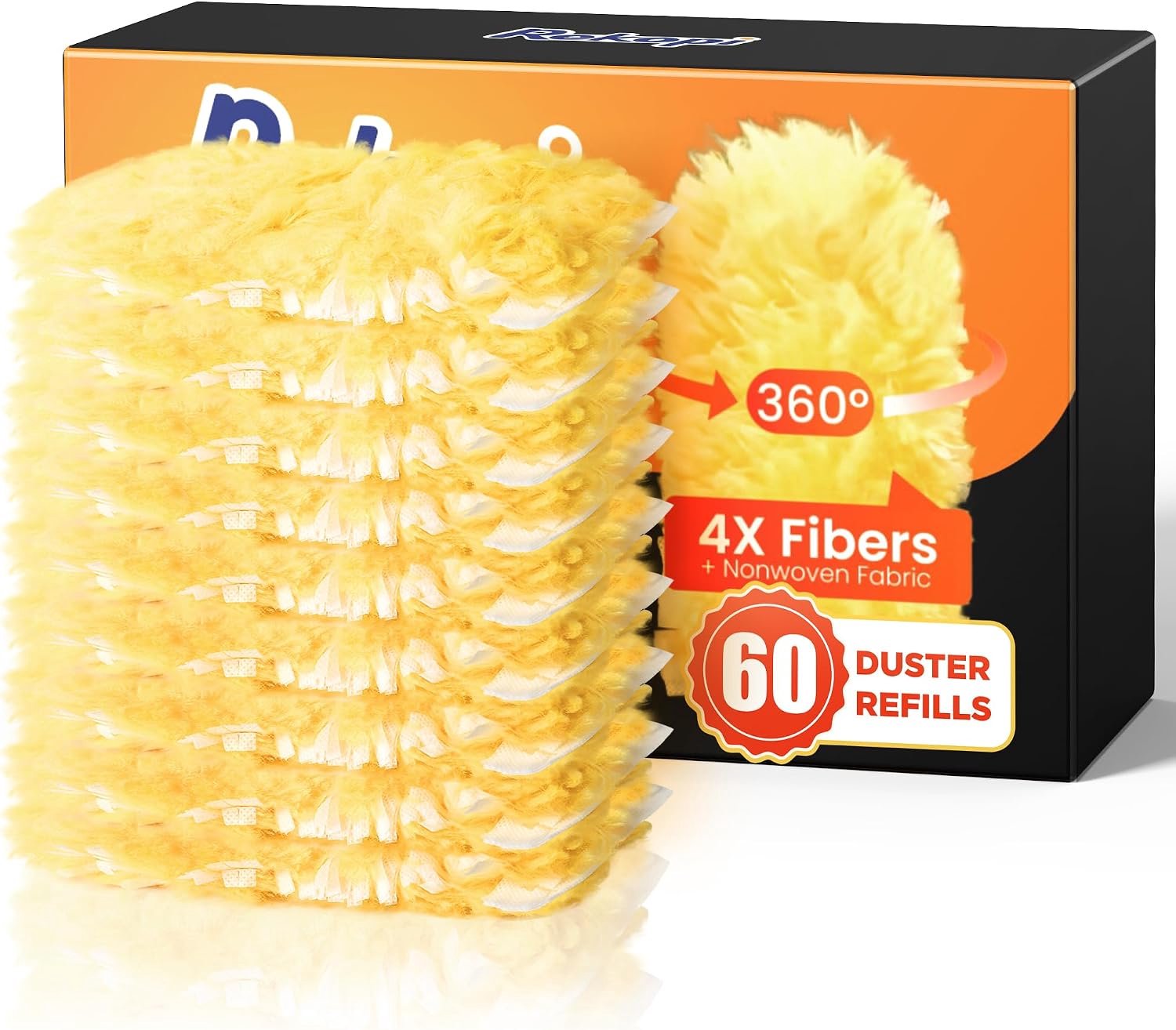 60 stuks zware stofzuiger supplement, 4x ultrafijne vezel multifunctionele 360° grote stofzuiger, geurloze wegwerpstofzuiger voor huishoudelijk schoonmaken, jaloezieën, ventilator, hoeken (alleen stofzuiger)