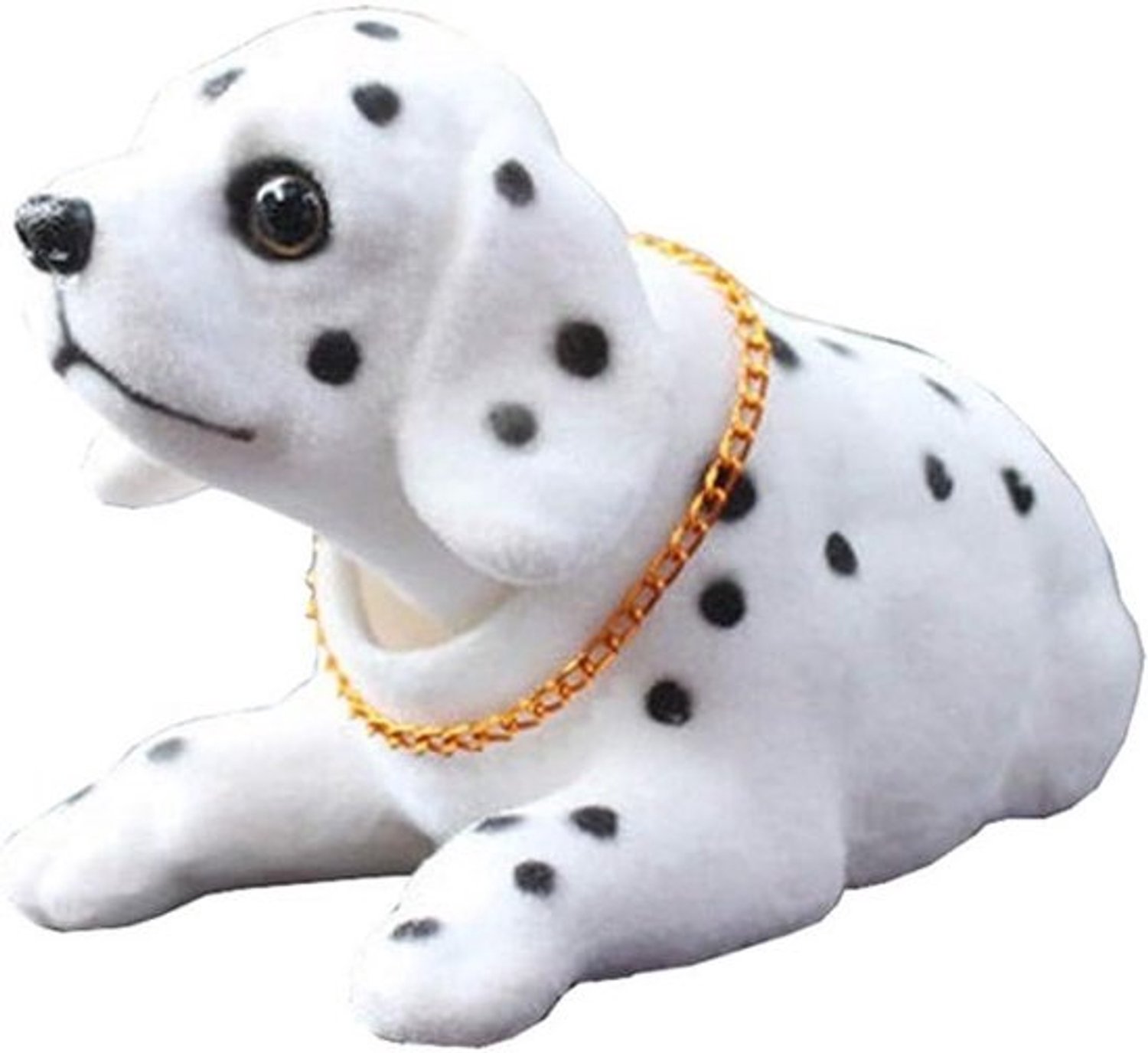 Wiebelhond Dalmatiër - Autodecoratie - Vrolijke sfeer - Beweegbare kop - 165 x 85 x 92 mm - Wit-zwart