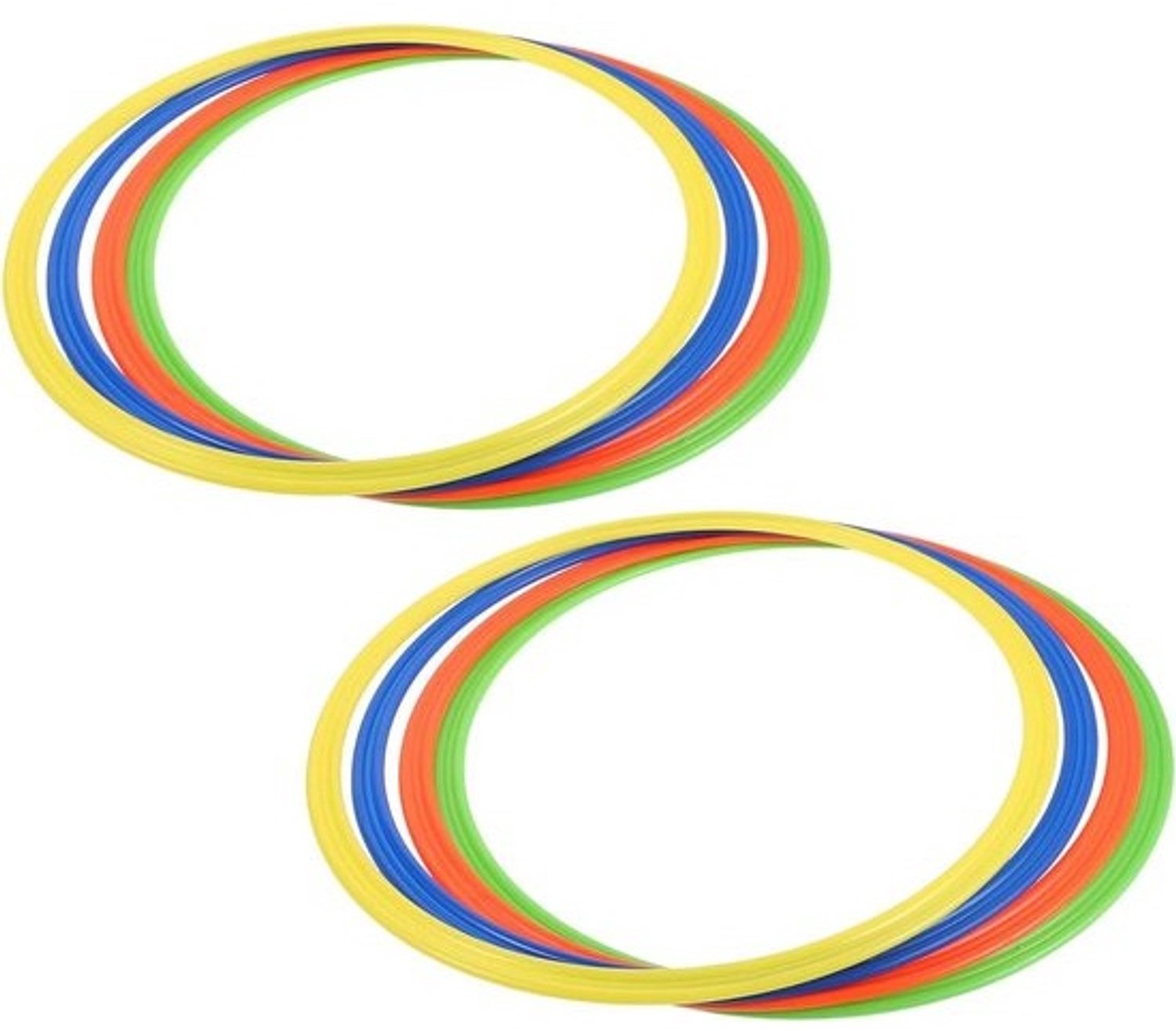 Voetbal-agilityringen - Snelheidshoepels - Coördinatieoefeningen - Visuele stimulatie - 8 stuks, 30cm - Diverse kleuren