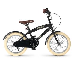 Deryan Coastline Kinderfiets 16 Inch - Met standaard - 4-6 Jaar - Zwart