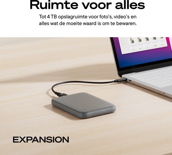 Seagate Expansion Portable - Externe harde schijf - USB-C - HDD - 2TB - Zwart — afbeelding 5