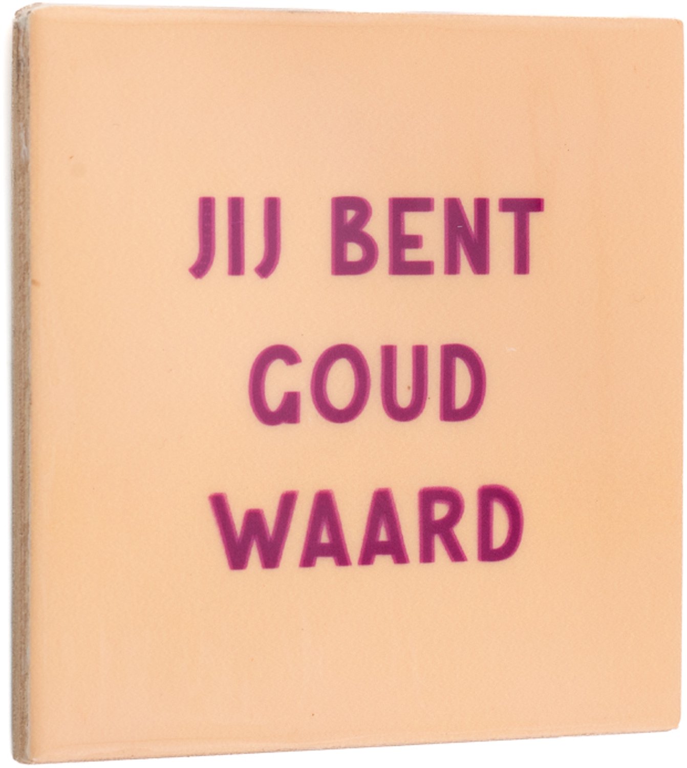 homebound by ky Tegeltje - jij bent goud waard | tegeltje roze