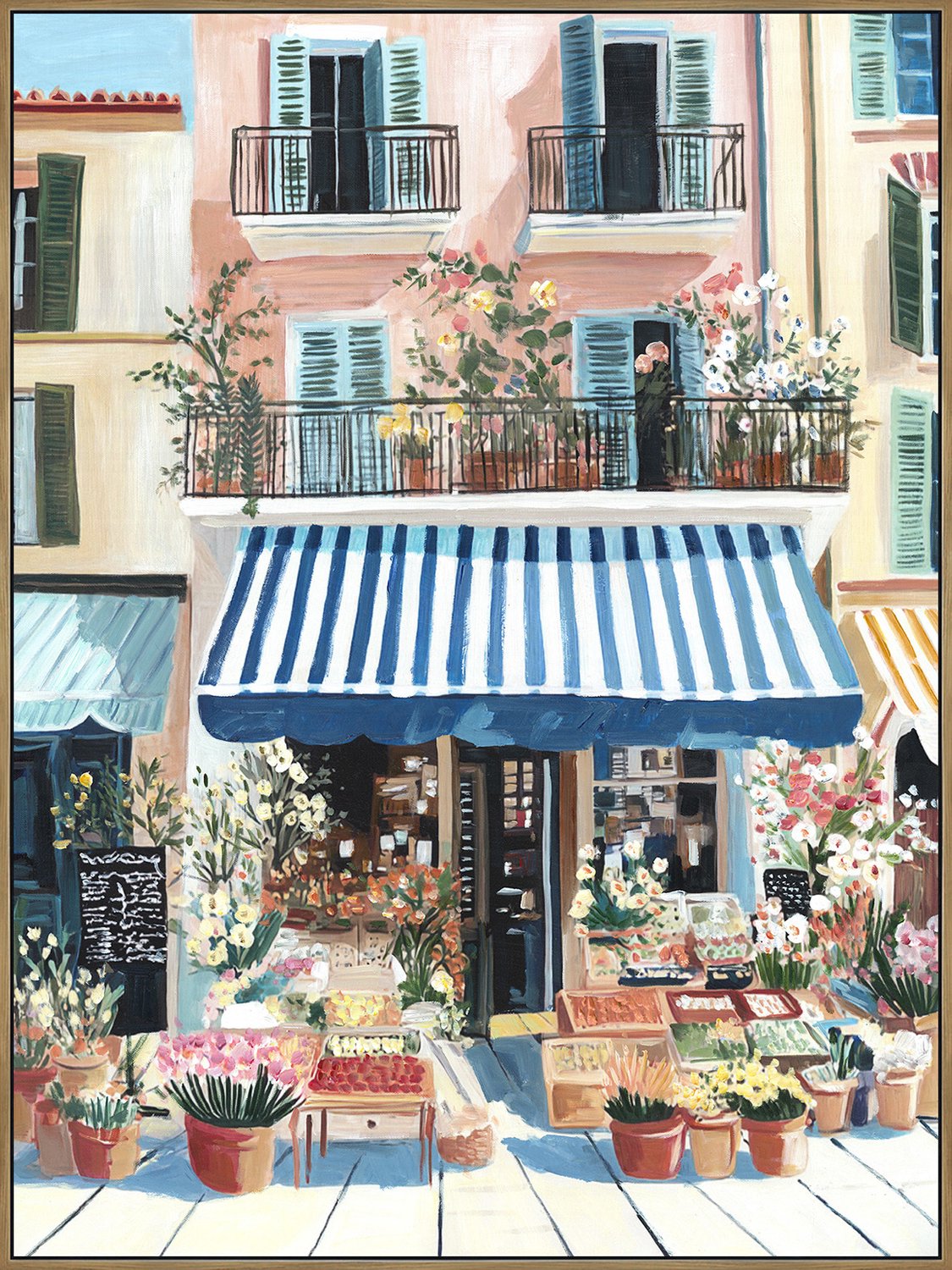 Schilderij Market Morning 60x80cm
