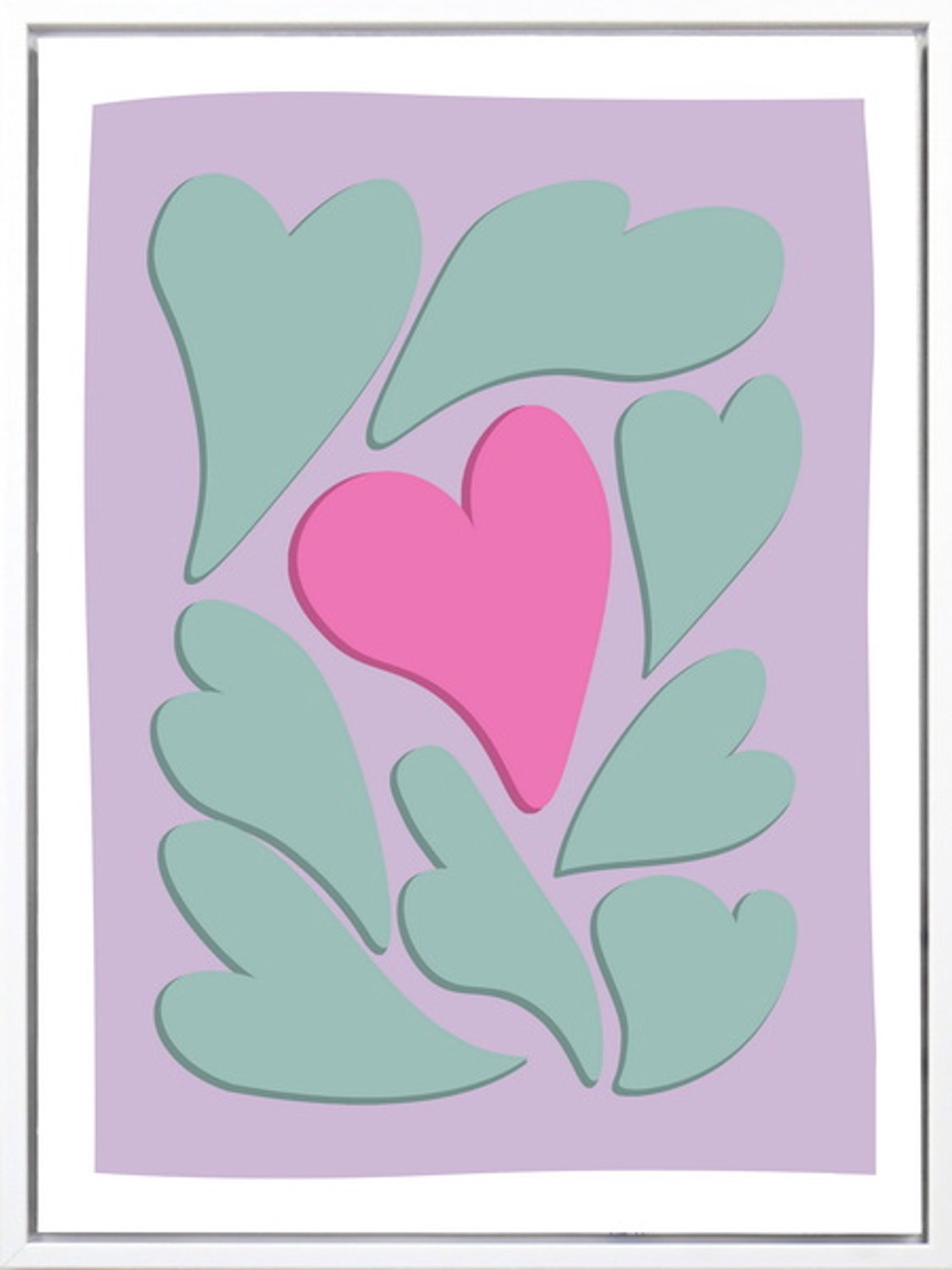 Poster in frame hearts 30x40cm
