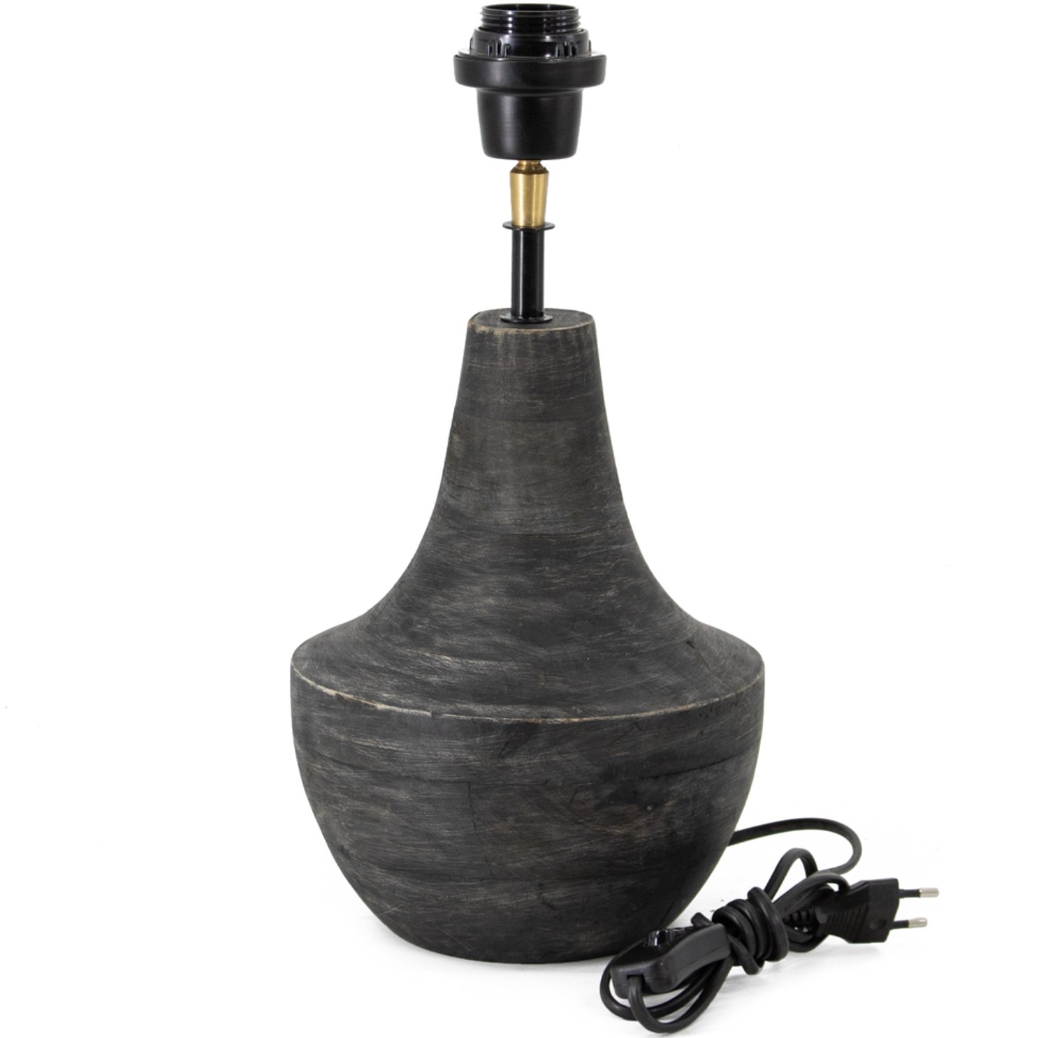 Lampenvoet hout zwart