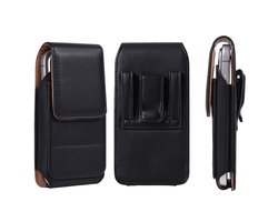 Riem Holster Hoesje - Luxe Universeel Telefoonhoesje verticaal Holster 6 inch - Zwart, S26 / S26 Ultra / S26 FE / S25 Ultra / S25 FE / S24 / S24 Ultra / S23 / S23 Ultra / S23 FE / S22 Ultra / S21 / S21 Ultra / S21 FE