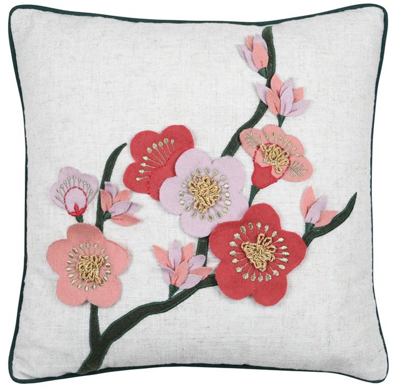 STOF - Sierkussen - Decoratieve kussen met versiering, SCARLETT, 40 x 40 cm