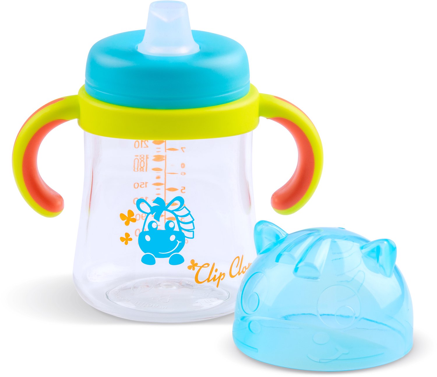 Playgro Tuitbeker Baby – Clip Clop Oefenbeker met Zachte Siliconen Tuit en Handvatten – Tritan – BPA-vrij – Vanaf 4 maanden