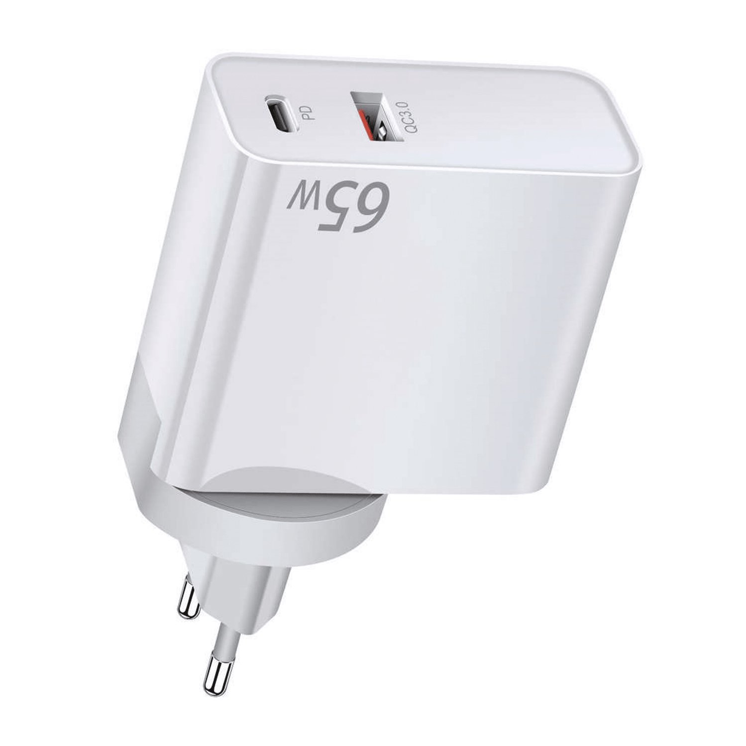 M-Teck - USB-C Oplader 65W met extra USB-A