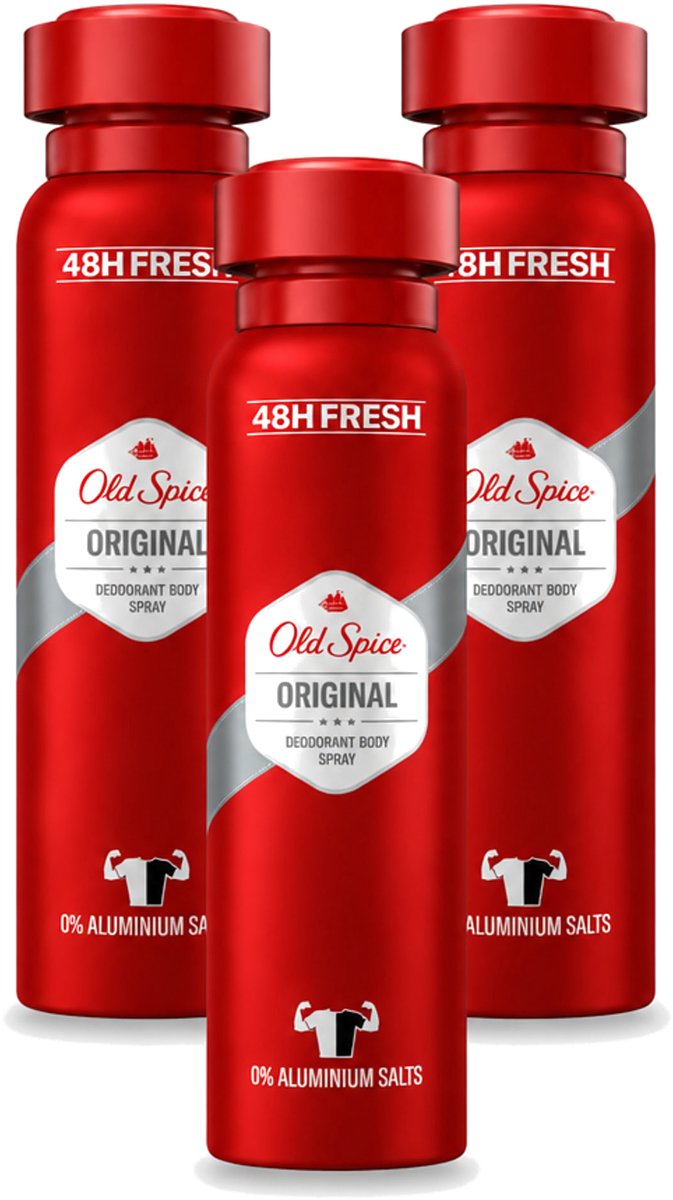 3 x Old Spice – Deospray – Original – 150 ml - Voordeelverpakking - 3 stuks