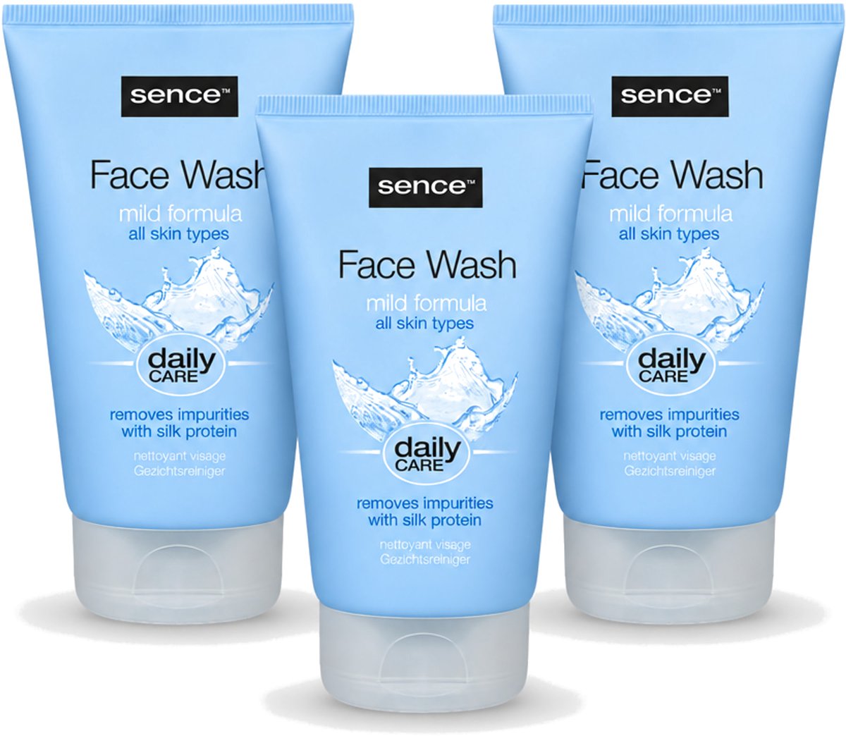 3 x Sence - Alle Huidtypes - Face Wash - Verfrissend - 150 ml - Voordeelverpakking - 3 stuks