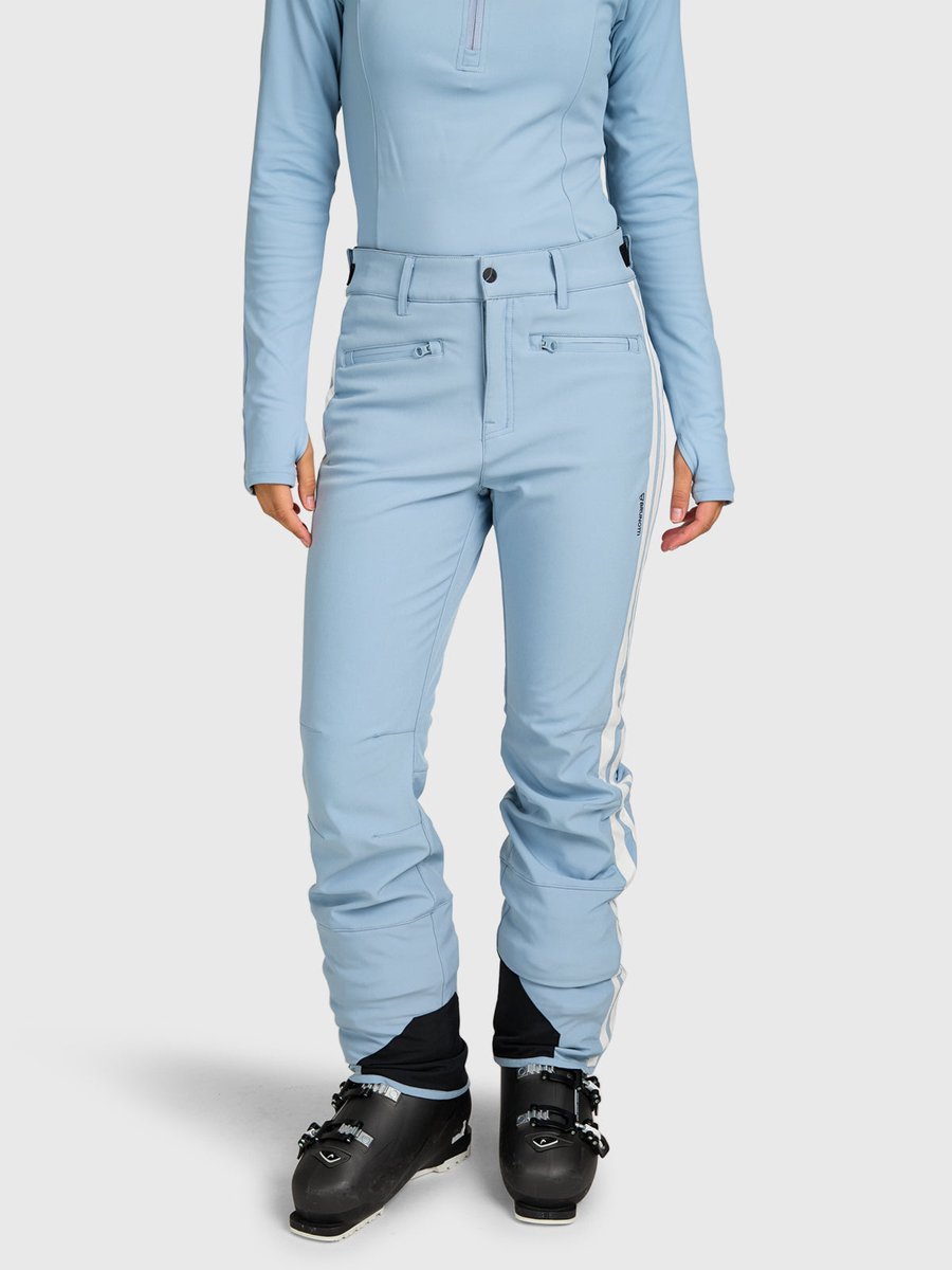 Brunotti Lenny Softshell Ski Broek Dames Pale Slim fit Fleece Lining 10K Waterproof Blauw