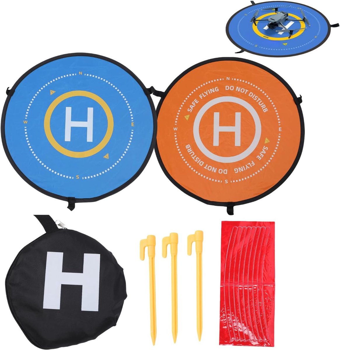 Drone-Landingsplaats Dubbelzijdige PU Drone Landingsplaats Opvouwbaar Waterdicht voor Mini 3 Pro/Mavic 3/2/mini 2/pro/lucht 2/lucht 2s/vonk (55 cm)