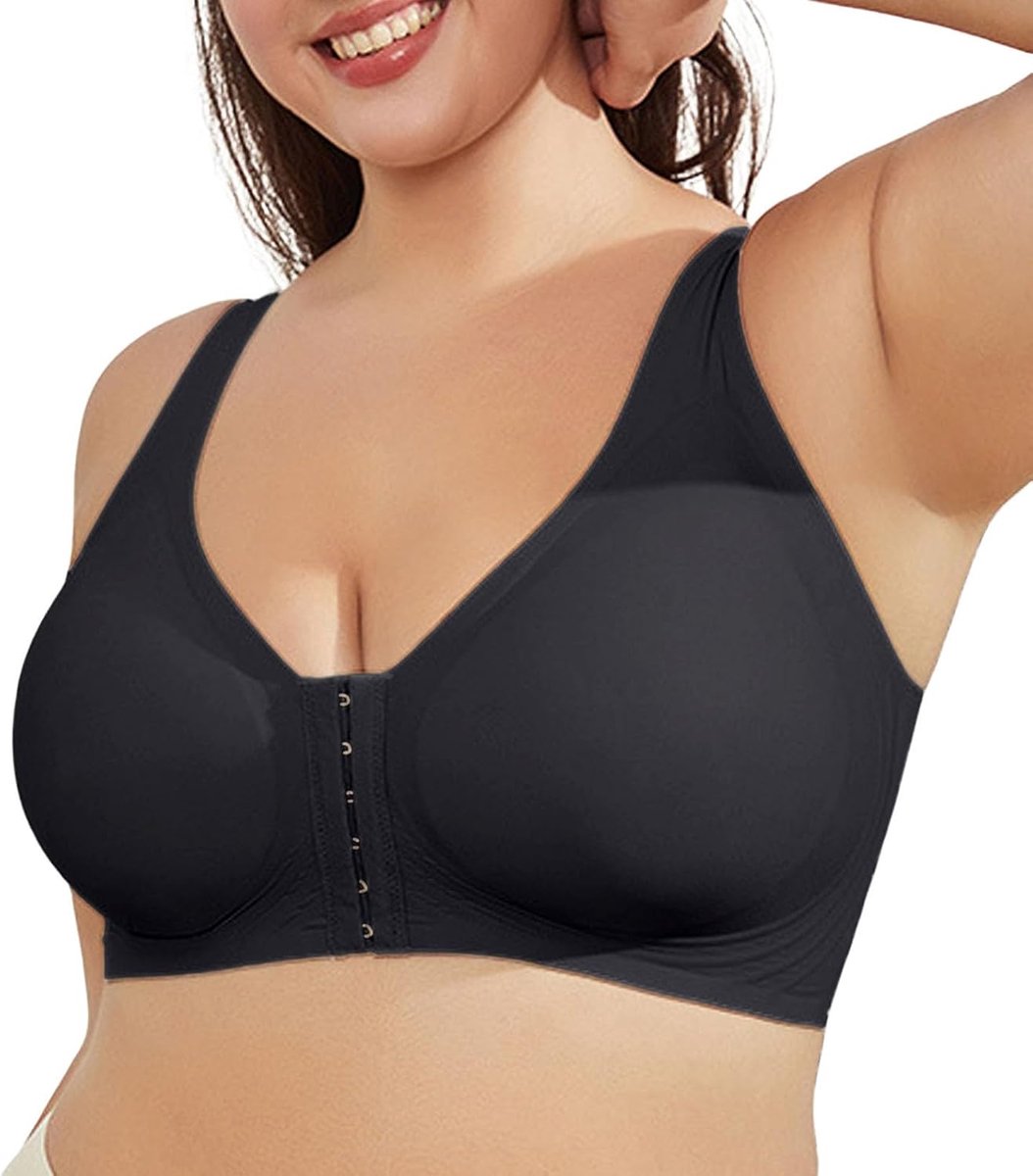 Beha zonder beugel, dames, push-up, comfort, onzichtbaar, naadloos, gevoerd, kant, zachte ondersteuning, A15
