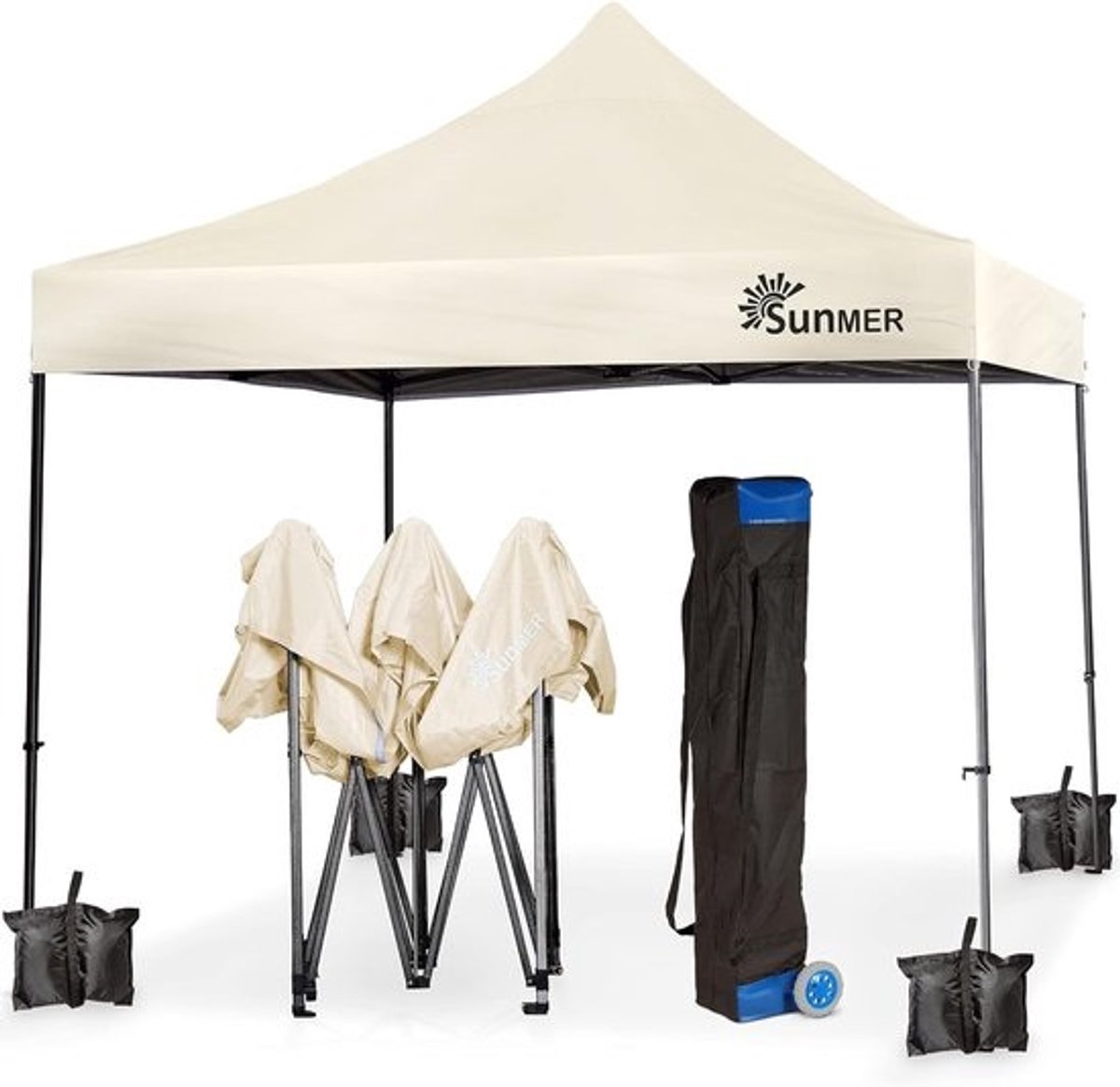Waterdicht pop-uppaviljoen - 3x3m - Met sterk stalen frame en draagtas