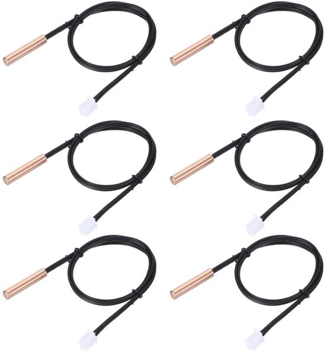 Temperatuursensor - NTC-sensor - Voor het meten van temperatuur - Waterdichte koperen kop - 100K 1% 40 cm