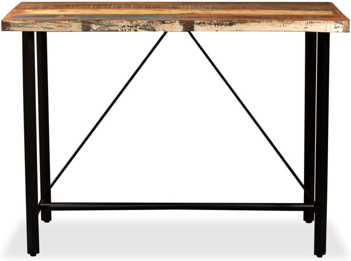 Oud hout, massief eettafel, eetkamermeubel voor woonkamer, 120 x 60 x 107 cm