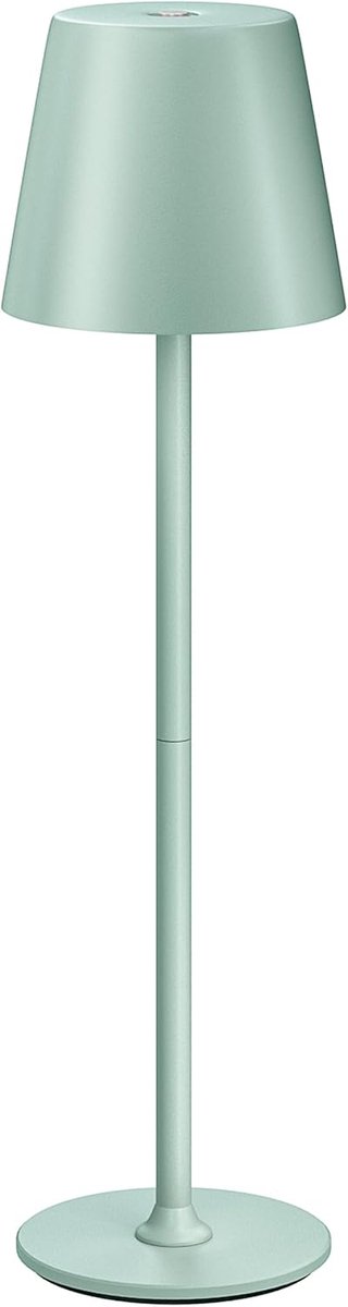 Nachtkastlamp, Nachtlampje voor Kinderen en Volwassenen, Decoratieve LED-tafellamp, 3 helderheidsniveaus, Metalen behuizing, Dubbele batterij, USB-oplaadbaar, Groen