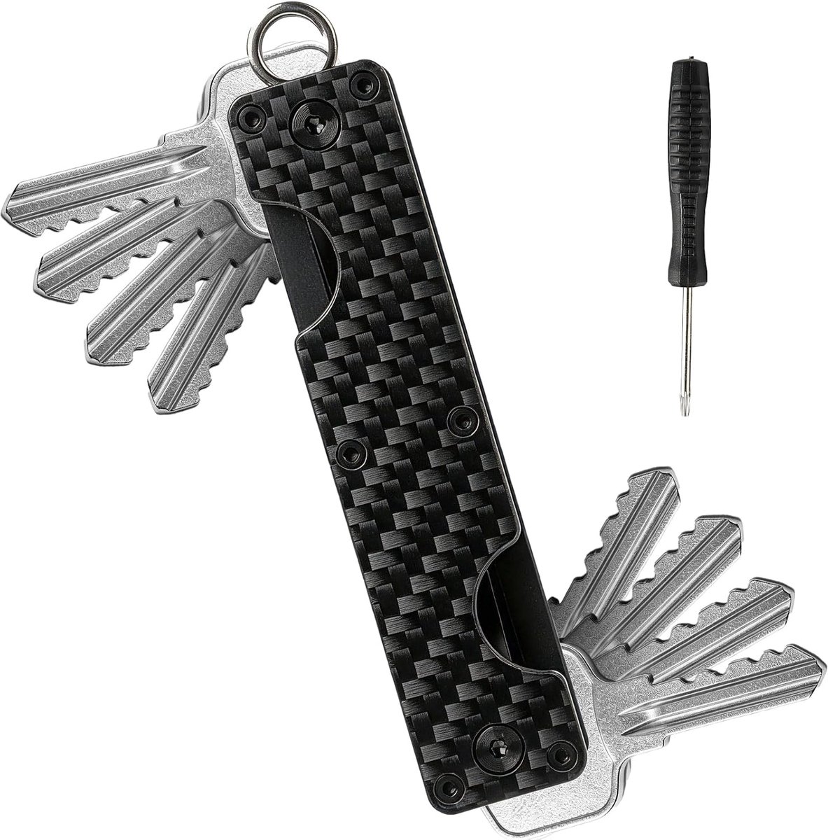 Realjoy Sleutelorganizer, compacte sleutelorganizer met schroevendraaier, sleutelhouder van metaal, sleutelhanger - ShopVlot