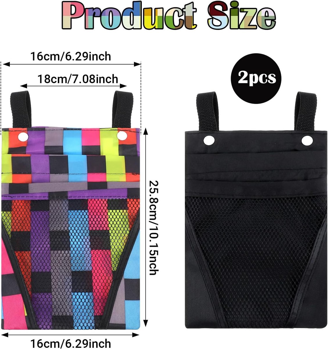 2 pcs canvas bicycle handlebar bags with secure strap attachment - ShopVlot