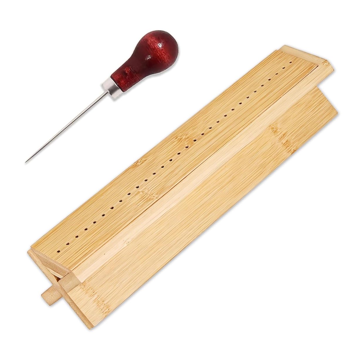 Boekbinderset met papierpons en priem - bamboe - bindapparaat voor notitieboek - creatief DIY gereedschap - ShopVlot