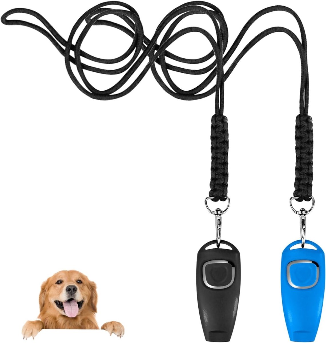 2-in-1 Hondenfluitjes met Sleutelhanger, Ideaal voor Training en Stoppen met Blaffen, Hondenfluitjes voor Terugroepen en Gedragscorrectie